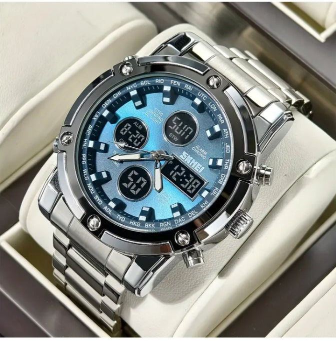 SKMEI DUAL TIME  MEN'S WATCH