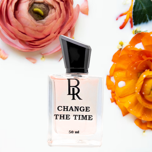 Change the Time perfume bottle – Arabian oud fragrance inspired by Taiba, available in Pakistan.