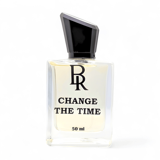 Change the Time perfume bottle – Arabian oud fragrance inspired by Taiba, available in Pakistan.